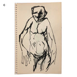 8 More Mid-Century Sketches, Artist Unknown, SOLD INDIVIDUALLY