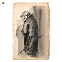 8 More Mid-Century Sketches, Artist Unknown, SOLD INDIVIDUALLY