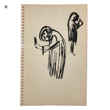 8 More Mid-Century Sketches, Artist Unknown, SOLD INDIVIDUALLY