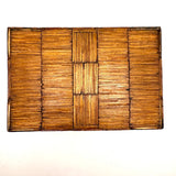MOTHER, Extra Folky Old Match Stick Tramp Art Box with Polka Dot Interior and Rich Patina