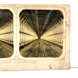 Interior of Niagara Suspension Bridge, Antique Paper Print Stereoview