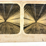 Interior of Niagara Suspension Bridge, Antique Paper Print Stereoview