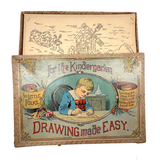 For the Kindergarten, Drawing Made Easy, Complete c. 1890 Drawing Stencil Set with Many Drawings