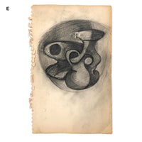 8 More Mid-Century Sketches, Artist Unknown, SOLD INDIVIDUALLY