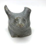 Marvelous Isah Papialuk (Povungnituk Inuit) 1985 Carved Stone "Winged" Seal