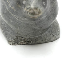 Marvelous Isah Papialuk (Povungnituk Inuit) 1985 Carved Stone "Winged" Seal