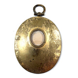 Very Naive Late 18th/Early 19th Century Ink Drawn Folk Portrait of Abigail, in Mourning Locket