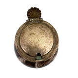 Salt Cellars, Pepper Shaker, Mustard Pot: James Macintyre Pottery "Agateware" Marbled Slipware Set, Staffordshire, c. 1860s