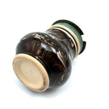 Salt Cellars, Pepper Shaker, Mustard Pot: James Macintyre Pottery "Agateware" Marbled Slipware Set, Staffordshire, c. 1860s