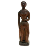 Most Wonderful Antique Pennsylvania Folk Art Carved Woman with Hand Wrapping Waist