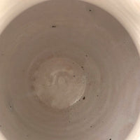 Large Hand-thrown Blue on White Stoneware Pitcher with Beautiful Staple Repair