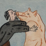 Birds of A Feather! J. Southcombe 1908 British Watercolor Postcard