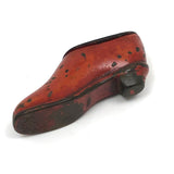 19th C. Red Shoe Lacquered Papier Mache Snuff Box