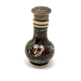 Salt Cellars, Pepper Shaker, Mustard Pot: James Macintyre Pottery "Agateware" Marbled Slipware Set, Staffordshire, c. 1860s