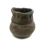 OLD Pueblo Black Pottery Vessel with Unusual Pinched Neck