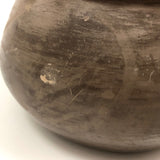 OLD Pueblo Black Pottery Vessel with Unusual Pinched Neck