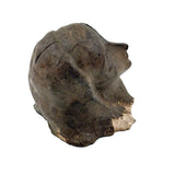 Stylized Modernist Slip Glazed Clay Head of a Woman with Craquelure