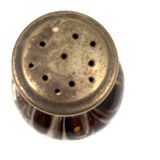 Salt Cellars, Pepper Shaker, Mustard Pot: James Macintyre Pottery "Agateware" Marbled Slipware Set, Staffordshire, c. 1860s