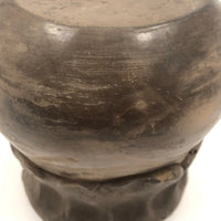 OLD Pueblo Black Pottery Vessel with Unusual Pinched Neck