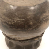 OLD Pueblo Black Pottery Vessel with Unusual Pinched Neck