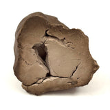 Stylized Modernist Slip Glazed Clay Head of a Woman with Craquelure