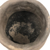 OLD Pueblo Black Pottery Vessel with Unusual Pinched Neck