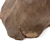Stylized Modernist Slip Glazed Clay Head of a Woman with Craquelure