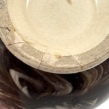 Salt Cellars, Pepper Shaker, Mustard Pot: James Macintyre Pottery "Agateware" Marbled Slipware Set, Staffordshire, c. 1860s