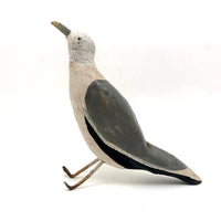 Very Expressive Folk Art Polychromed Carved Wood Seagull