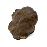 Stylized Modernist Slip Glazed Clay Head of a Woman with Craquelure