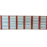 Endlessly Unfolding Red Leather Portfolio of 79 1850s-60s Hand-embroidered Lace Samples