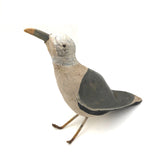 Very Expressive Folk Art Polychromed Carved Wood Seagull