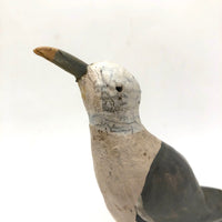 Very Expressive Folk Art Polychromed Carved Wood Seagull