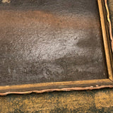 Adobe Interior with Woman Cooking and Stripes, 1929 Oil on Cardboard Painting, Signed