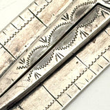 Scarce Hand-Engraved Silver Masonic "Senior Deacons" Folding Square and Compass