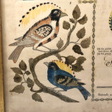 1843 Beautifully Hand-colored Pennsylvania Fraktur Marriage Certificate, Framed