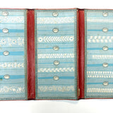 Endlessly Unfolding Red Leather Portfolio of 79 1850s-60s Hand-embroidered Lace Samples
