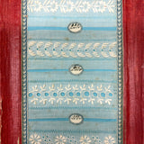 Endlessly Unfolding Red Leather Portfolio of 79 1850s-60s Hand-embroidered Lace Samples