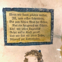 1843 Beautifully Hand-colored Pennsylvania Fraktur Marriage Certificate, Framed