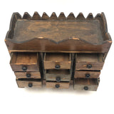 Sweet Miniature 9 Drawer Handmade Chest