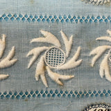 Endlessly Unfolding Red Leather Portfolio of 79 1850s-60s Hand-embroidered Lace Samples