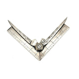 Scarce Hand-Engraved Silver Masonic "Senior Deacons" Folding Square and Compass