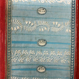 Endlessly Unfolding Red Leather Portfolio of 79 1850s-60s Hand-embroidered Lace Samples