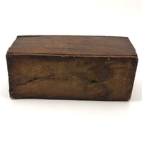 Antique Wire Hinged Box Stenciled with Monogram and Black