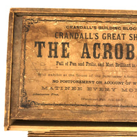 Rare and Brilliant! 1867 Crandall's Acrobats (Set of Four) in Original Box