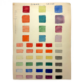 Elsie Zimmerman's Elementary School Watercolor Color Chart, c. 1930s