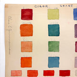 Elsie Zimmerman's Elementary School Watercolor Color Chart, c. 1930s