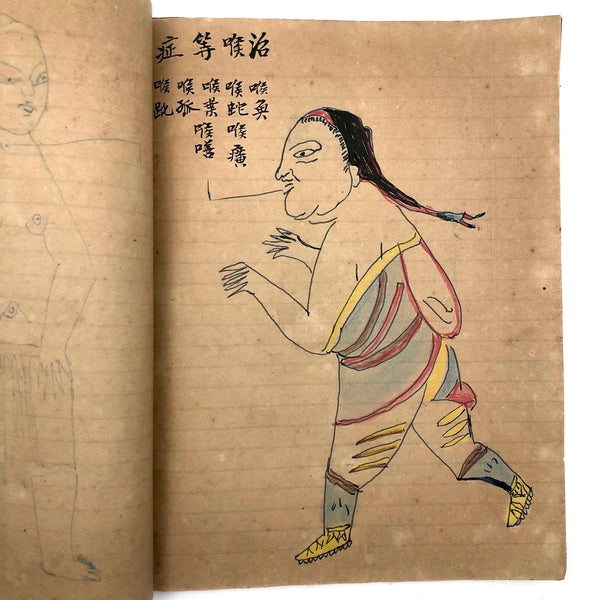 Traditional Chinese Medicine: Fantastic c. Early 20th C. Notebook Full of Illustrative Drawings (Copy)