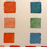 Elsie Zimmerman's Elementary School Watercolor Color Chart, c. 1930s