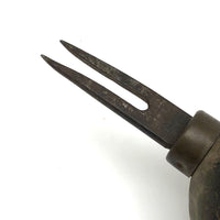 Beautiful Old Weeding Tool with Deep Green Stains